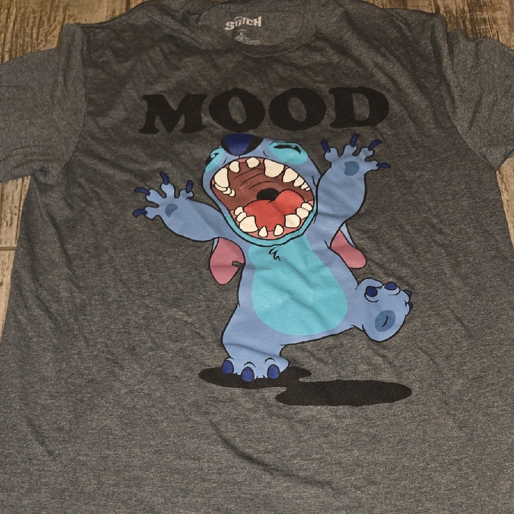 Disney Gray T-Shirt with Stitch Design
